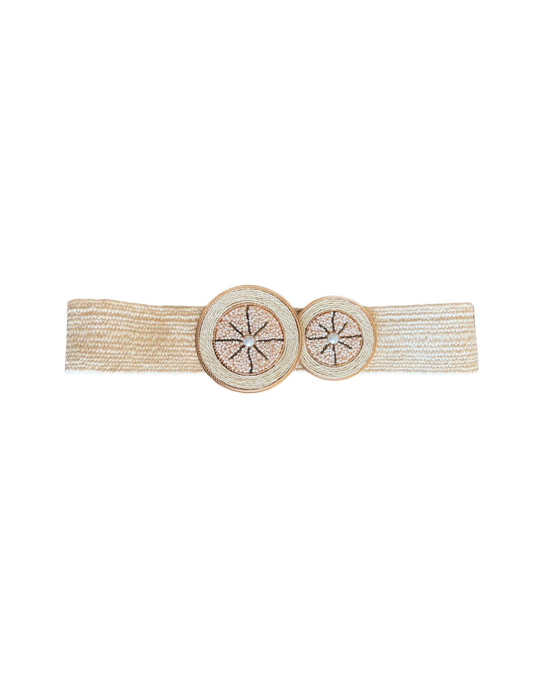 Belt Beige Summer Double Buckle