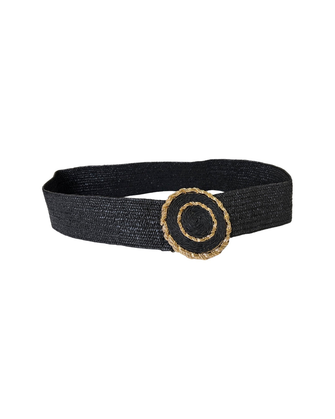 Black Belt Gold Circle Embellishment